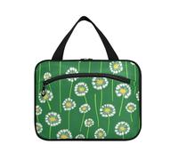 miaozhen Dente di leone Erba Verde appeso toilette borsa da viaggio con gancio, designer carino per le donne bolso de maquillaje para mujer L, Tarassaco Verde Erba, moderno