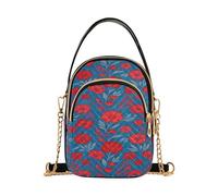miaozhen Elegante floreale 4 ° luglio Memorial Day pacchetti alla moda per le donne a tracolla con multi tasche borse per adulti mariconera para mujer
