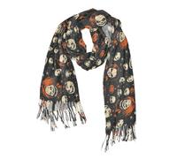 miaozhen elegante sciarpa in cashmere per le donne inverno per la primavera Haunted Chucky Spaventoso Halloween chal para mujer elegantes invierno