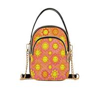 miaozhen Estetica Sole Giallo Rosa Preppy alla moda piccole borse a tracolla per le donne con multi tasche borsa a mano per la moglie mariconera para mujer
