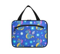 miaozhen Falso Glitter Cartoon Dragon Blue kit appeso per gli uomini viaggio con gancio, necessità di design per gli elementi essenziali di viaggio per le donne bolsas para maquillaje de mujer L