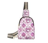 miaozhen Falso Peach Crystal Pattern fionda borsa a tracolla moda borse a tracolla per le donne per il pacchetto di giorno, Motivo finto cristallo pesca, 1 Size