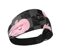 miaozhen Fasce elastiche per capelli da donna, con zucca di Halloween, per palestra, lavaggio viso, ciclismo, escursionismo, diadema para ni?as