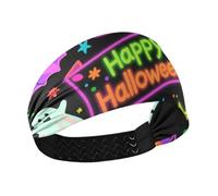 miaozhen Fasce morbide antiscivolo per feste di Halloween di colore fluorescente per le donne fasce elastiche per la corsa in esecuzione tennis basket bandas para la cabeza