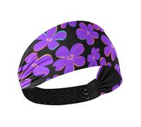 miaozhen Fiori viola Nero Matita Colorata Arte Umidità Wicking larghe fasce elastiche capelli per Calcio Calcio Ciclismo basket bandas para la cabeza