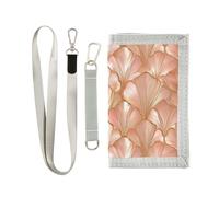 miaozhen Floreale Oro Rosa San Valentino trifold portafoglio da uomo per donna cool colorato mens sottile portafoglio con cordino billetera para hombre, floreale oro rosa San Valentino, 1 size