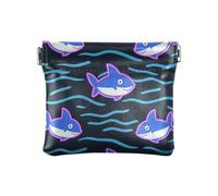 miaozhen Fluorescente pesce mare Wave Pattern Donne In Pelle Cash Wallet Fancy Pocket Purse Makeup Bag per le Signore Borsa monedero para mujer pequeno, Motivo a onde marine con pesci fluorescenti, 1