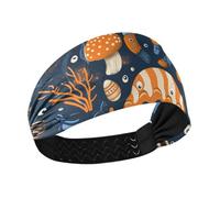 miaozhen Fun under The Sea Halloween no slip palestra fasce per le donne Testa elastica per le donne per escursioni Yoga Allenamenti Calcio bandas para el cabello deportivas