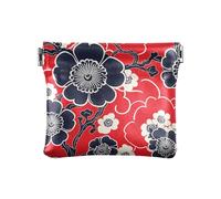 miaozhen Giappone Vine Modello Floreale Rosso Delle Donne Piccola Borsa Della Moneta di Cuoio Comodo Mini Caso Cosmetico per Gli Uomini Donne Viaggi para mujer, Giappone Vine modello floreale rosso, 1