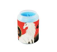 miaozhen Giapponese Rosso Blu Capra Portatile Cane Rondella del Piede con Morbida Spazzola Massaggio Animali Da Bagno Spazzola Pulisce Delicatamente Le Zampe Dopo Passeggiate Accessorios para Perros