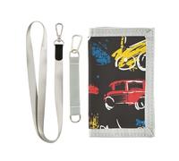 miaozhen Graffiti Cars Carino trifold tasca portafogli cool regali Trendy colorato tasca portafogli con cordino billetera tarjetero para hombre