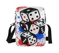 miaozhen Graffiti pittura dadi whitemessenger borsa crossbody mens tracolla tracolla tracolla regolabile per viaggio viaggio