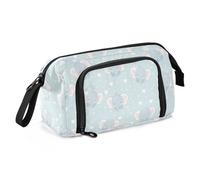 miaozhen Grande astuccio di grande capacità grande astuccio con slot astuccio con cerniera per ragazze forniture scolastiche preppy cartone animato carino elefante blu estuche para lapices rosa