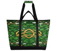 miaozhen Grande borsa termica morbida per alimenti caldi/freddi isolata per la spesa per shopping, viaggi, spiaggia, campeggio, trinità, nodo, trifoglio, giorno di San Patrizio