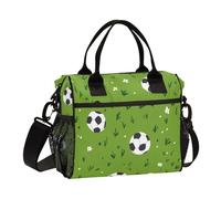 miaozhen Green Field Football Tote Bag con tracolla Grande Lunch Box per le donne per College lonchera para Hombre que Caliente
