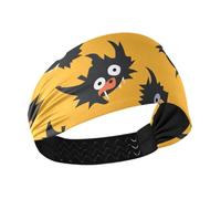 miaozhen Halloween Mostro Cane Stampa Umidità Wicking Fasce atletiche Elastiche per capelli per i capelli delle donne per Pallavolo Escursioni Palestra Allenamenti bandas para el cabello deportivas