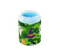 miaozhen Halloween Verde Camuffamento Zucca Riutilizzabile Cane Paw Cleaner Morbido Setole in Silicone Animali Domestici Piedi Kit di Pulizia per Cani di Piccola Media Grande Razza Cani/Gatti