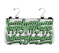 miaozhen Happy Birthday Verde Comodino Storage Caddy Comodino Hanging Storage Bag per letti a castello/ospedale, organizador de mesita noche