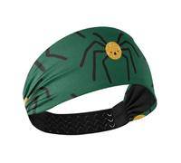 miaozhen Happy Halloween Spider verde traspirante fascia sudore elastico tennis fasce per ciclismo yoga tennis diademi para ni?as