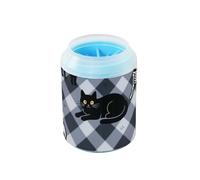 miaozhen Holoween Black Checkered Pumpkin Cat Skull Portable Dog Paw Cleaner Soft Silicone Brush Feet Kit di pulizia per cani di taglia media e grande lavadora de Patas para Perros
