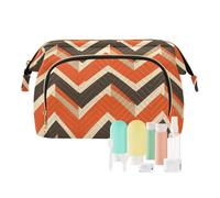 miaozhen Hunter Arancione e Marrone Medicine Bag Essentials Donna Portamonete per Trucco Organizer de maquillaje