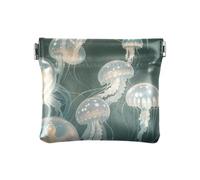 miaozhen Hyalophora Albus Donna In Pelle Della Moneta Del Raccoglitore Portatile Trucco Borsa Cambiamento Borsa per Gli Uomini Donne Viaggio monedero para cambio, Hyalophora albus, 1 size