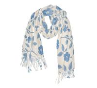 miaozhen inverno essenziale cashmere sentire donna sciarpa conveniente natale per le donne Moda Dusty Blue Flower bufandas de mujer elegantes para frio