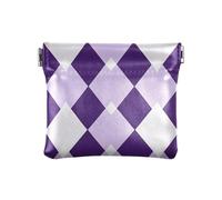 miaozhen Lavanda rombo a scacchi mini titolare della carta portafoglio impermeabile carta chiave organizzatore per le signore borsa guarda monedas para carro, Lavanda rombo a scacchi, 1 size