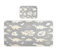 miaozhen lenzuola di raffreddamento del materasso della culla del bambino 28 "x 52" lavabile Cartoon carino dinosauro grigio letti pad per i bambini per il bambino e il bambino