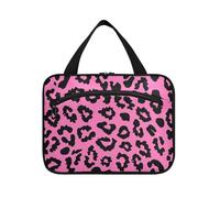 miaozhen Leopard appeso viaggio trucco borse con gancio, designer essenziali per i viaggiatori estuche para maquillaje L, Leopardati, moderno