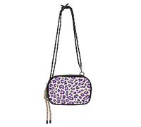 miaozhen Leopard Viola Side Purse Crossbody Mens Moda con Tracolla Regolabile Borse A Tracolla Piccole Vai shopping bolsos economicos para dama