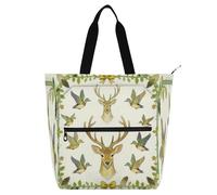 miaozhen Libri decorativi Tote Borse per Bambini Ragazzi Ragazze Stagione di Caccia Resistente agli strappi Bambino Libro Tote Resuable Borsa della spesa Borsa per la Scuola Shopping Spiaggia