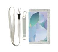 miaozhen Linee astratte macchia Modern Decor trifold portafoglio sottile per gli uomini per regalo di compleanno pop colorato mens trifold portafoglio con cordino carteras para hombres, Linee astratte