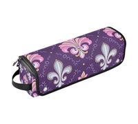miaozhen Lirio - Borsa da viaggio per attrezzi da donna, con tappetino in ferro, custodia per il trasporto, organizer impermeabile per piastre, piastre e arricciacapelli, stile bohémien, colore: viola