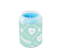 miaozhen Lucky Heart-Shaped Star Happy Wihte Green Portable Dog Foot Washer Soft Silicone Brush Feet Bath Brush per cani di piccola taglia media e gatti cepillos para Perros