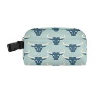 miaozhen Lunch Cooler Impermeabile Ragazza Lunch Box con Fibbia Borse Isolate per la Scuola Materna Stile Jon Klassen Bull Baby Blue Bolsa para comida termica