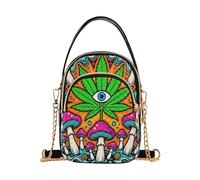 miaozhen Magic Mushroom Evil Eye trendy donna borsa a tracolla con multi tasche borsa a mano per l'autunno mariconera para mujer