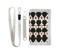 miaozhen Maltese Cross Bianco Rosso Pesca portafoglio trifold per regalo di compleanno Trendy robusto uomini portafoglio con cordino billeteras para hombre, Croce di Maltese pesca rossa bianca, 1 size