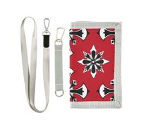 miaozhen Maltese Cross Manuscript trifold portafogli trifold per carte di credito Portafogli casual alla moda per carte e contanti con cordino billetera para hombre, Manoscritto della Croce di Malta,