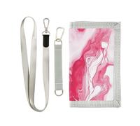 miaozhen Marble Texture San Valentino trifold portafoglio da uomo per le donne pop robusto clip di denaro portafoglio con cordino billeteras para hombre, marmo texture San Valentino, 1 size