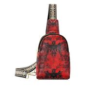 miaozhen Marsupio alla moda con angelo rosso della morte borsa leggera da donna fanny pack crossbody per il viaggio, Angel Red Death