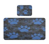 miaozhen Materasso impermeabile per culla di raffreddamento 71,1 x 132,1 cm assorbente Animal Footprint Bear Nero Blu materasso protettore pad per neonati e bambini