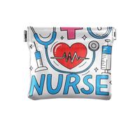 miaozhen Medico Infermiera Elementi Del Fumetto Blu DELL'UNITÀ di elaborazione Borsa di Cuoio Cambiamento Carino Mini, dottore, infermiera, elementi, cartone animato, blu, 1 size