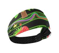 miaozhen Merry Christmas Fluorescente Pupazzo di neve no slip allenamento fascia elastica larga fascia per capelli da donna per escursionismo Esecuzione Allenamenti tennis bandas para la cabeza