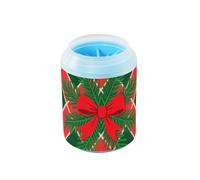 miaozhen Merry Christmas Rosso e Verde A Scacchi Modello Riutilizzabile Fango Zampa Clean Station Spazzola in Silicone Morbido Animali Domestici Grooming Forniture per Cani di Piccola Media Grande