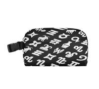 miaozhen Mini borsa per il pranzo compatta per la ragazza mantiene il cibo caldo rettangolare borsa per il pranzo per ufficio lavoro bianco e nero costellazione segni loncheras para comida