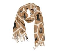 miaozhen Moda cashmere sentire signore sciarpa conveniente natale per le donne Carino Nero Gatto Zucca Strega per Halloween bufandas de mujer elegantes para frio