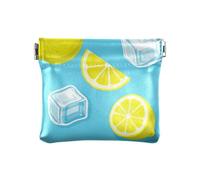 miaozhen Monedero para carro - Portafoglio estivo con cambio al limone, colore: Blu ghiaccio, Limone ghiaccio blu estivo, 1 size