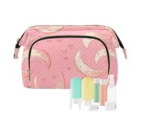 miaozhen Moon Vintage Valentine Toiletry Travel Bag Gioielli portatili per viaggio Bagno maquillaje, luna Vintage San Valentino, moderno