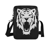 miaozhen Nero e Bianco arrabbiato tigermessenger borsa per gli uomini Piccolo Crossbody Borse Per Le Donne Cinghia Regolabile per affari